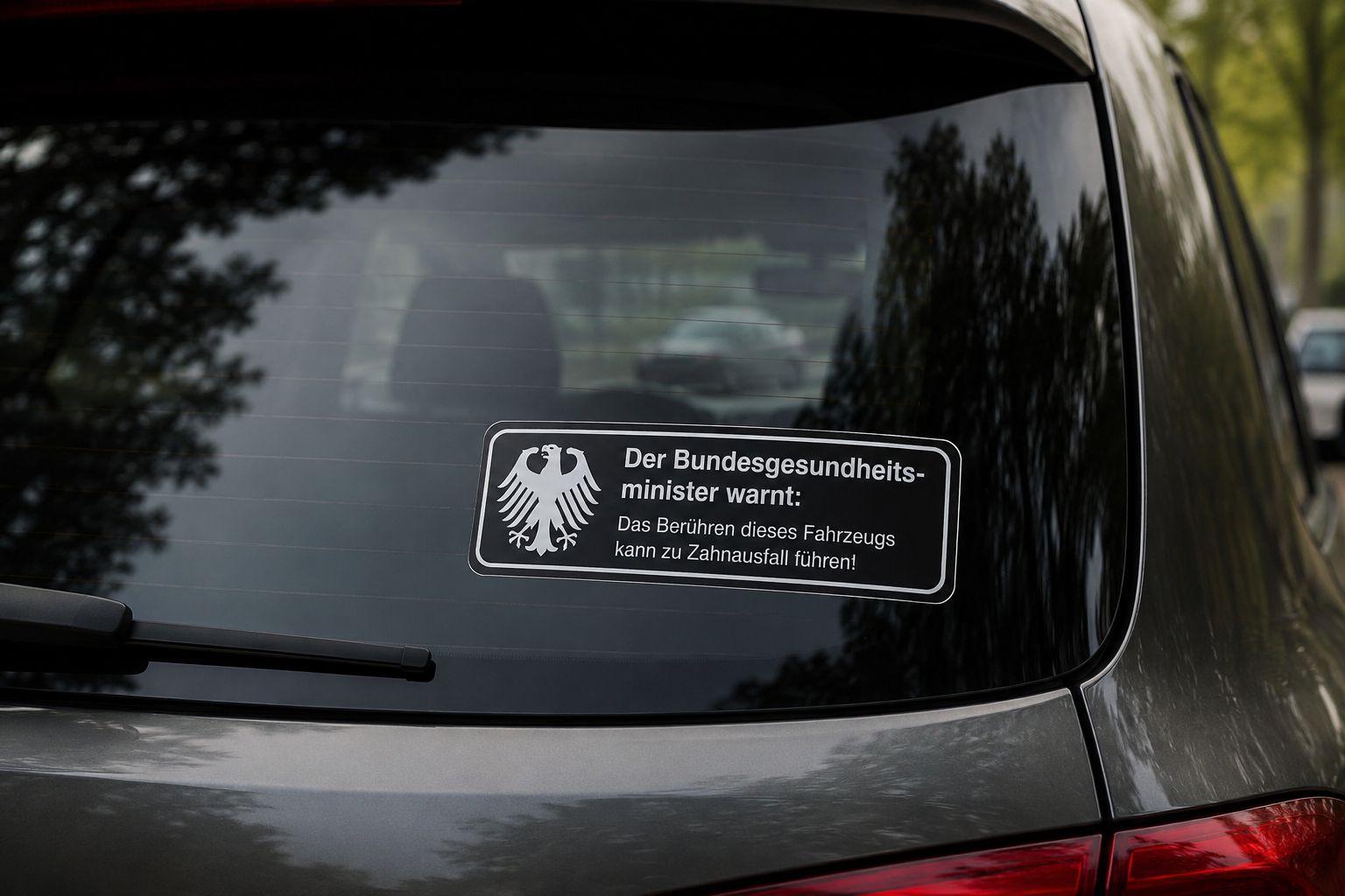 Aufkleber Sticker Der Bundesgesundheitsminister warnt. Lustiger Aufkleber ideal für dein Motorrad oder dein Auto 2 Stück