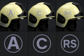 Feuerwehr Helm Aufkleber Rettungsdienst Chemie A C RS Rettungssanitäter Reflektierend Reflex Neue Norm