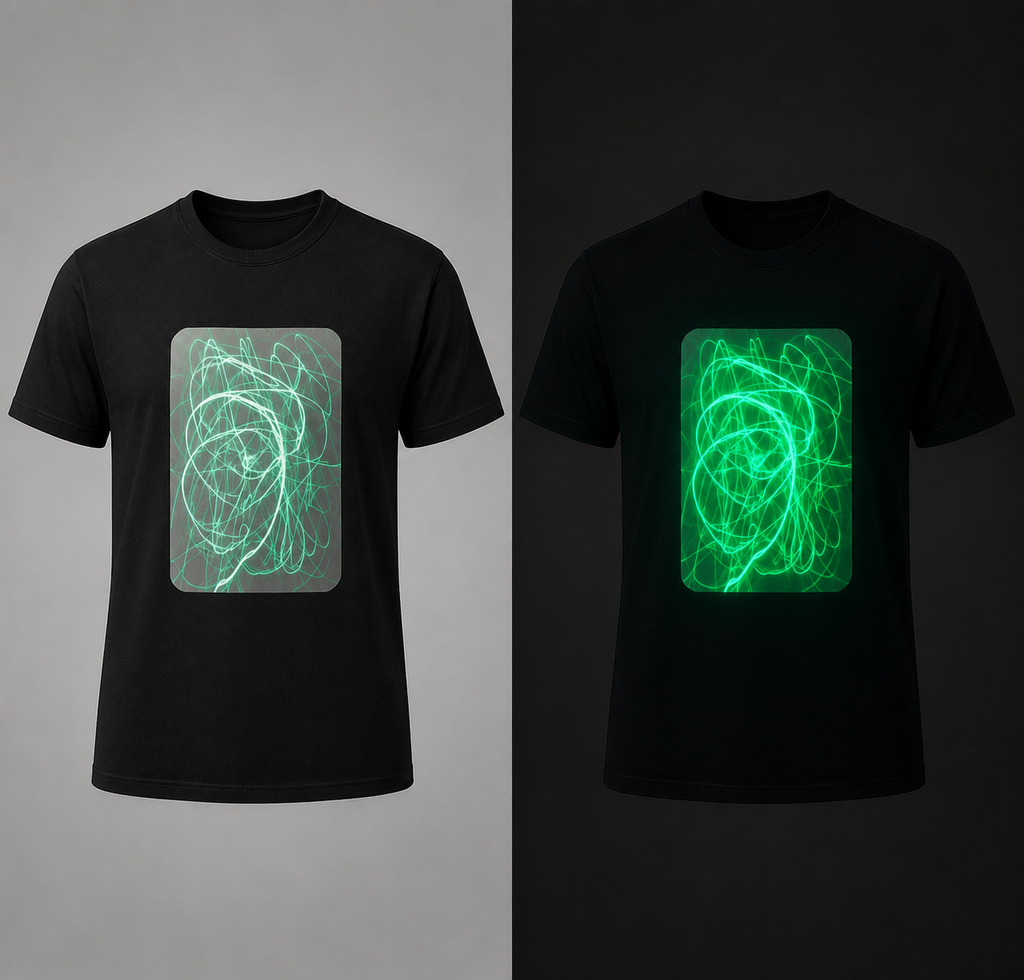 GlowArt Shirt – T-Shirt zum Malen mit Licht | Wiederverwendbare Leuchtfläche