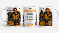 Bauarbeiter Tasse mit Spruch – Kaffee, Zement & starker Rücken | Lustiges Geschenk für Bauarbeiter, Handwerker & Maurer | 330 ml Keramiktasse