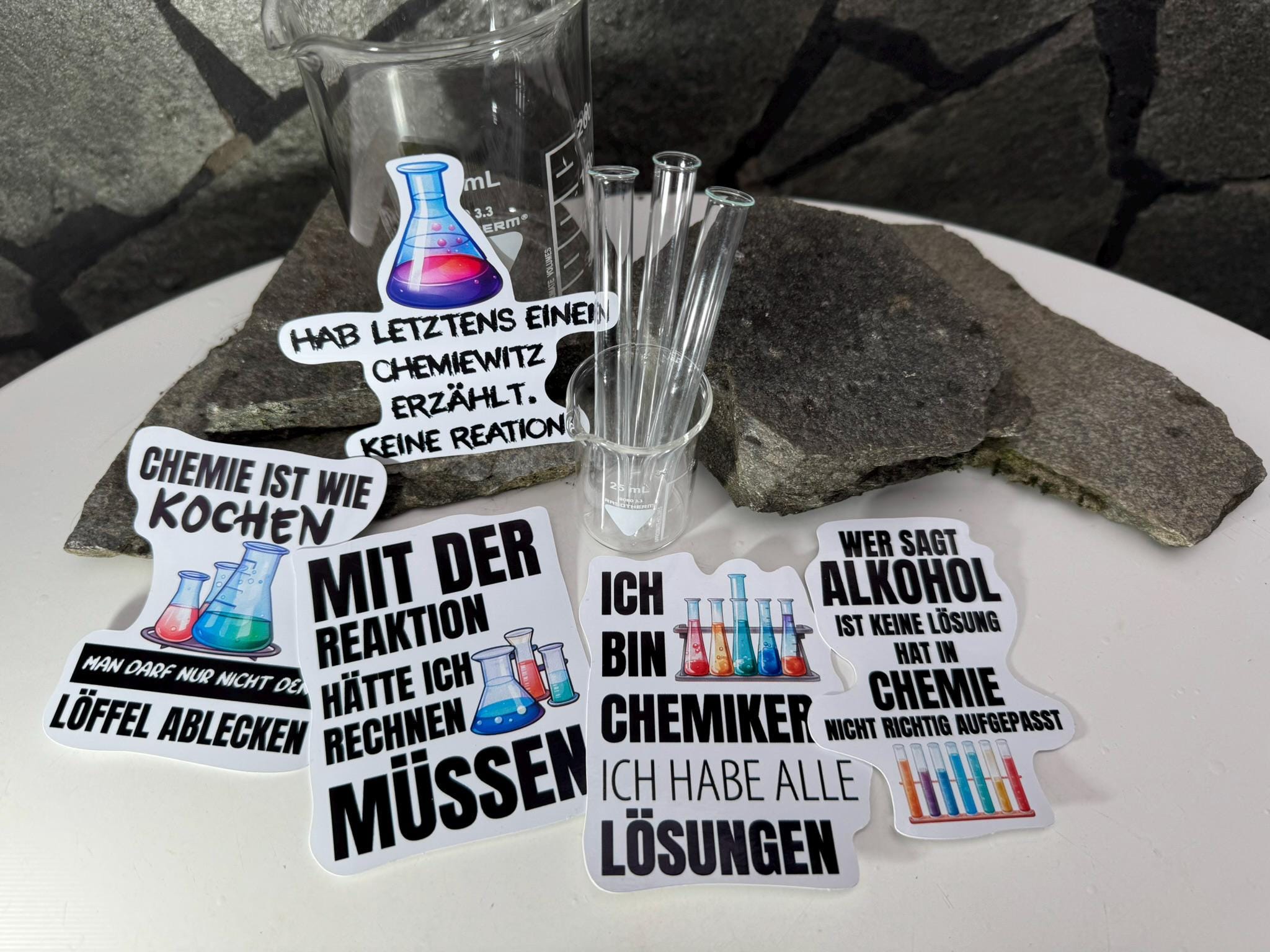 Chemie Aufkleber Wissenschaft Science Lustige Sticker Labor Geschenke Lehrer Fun