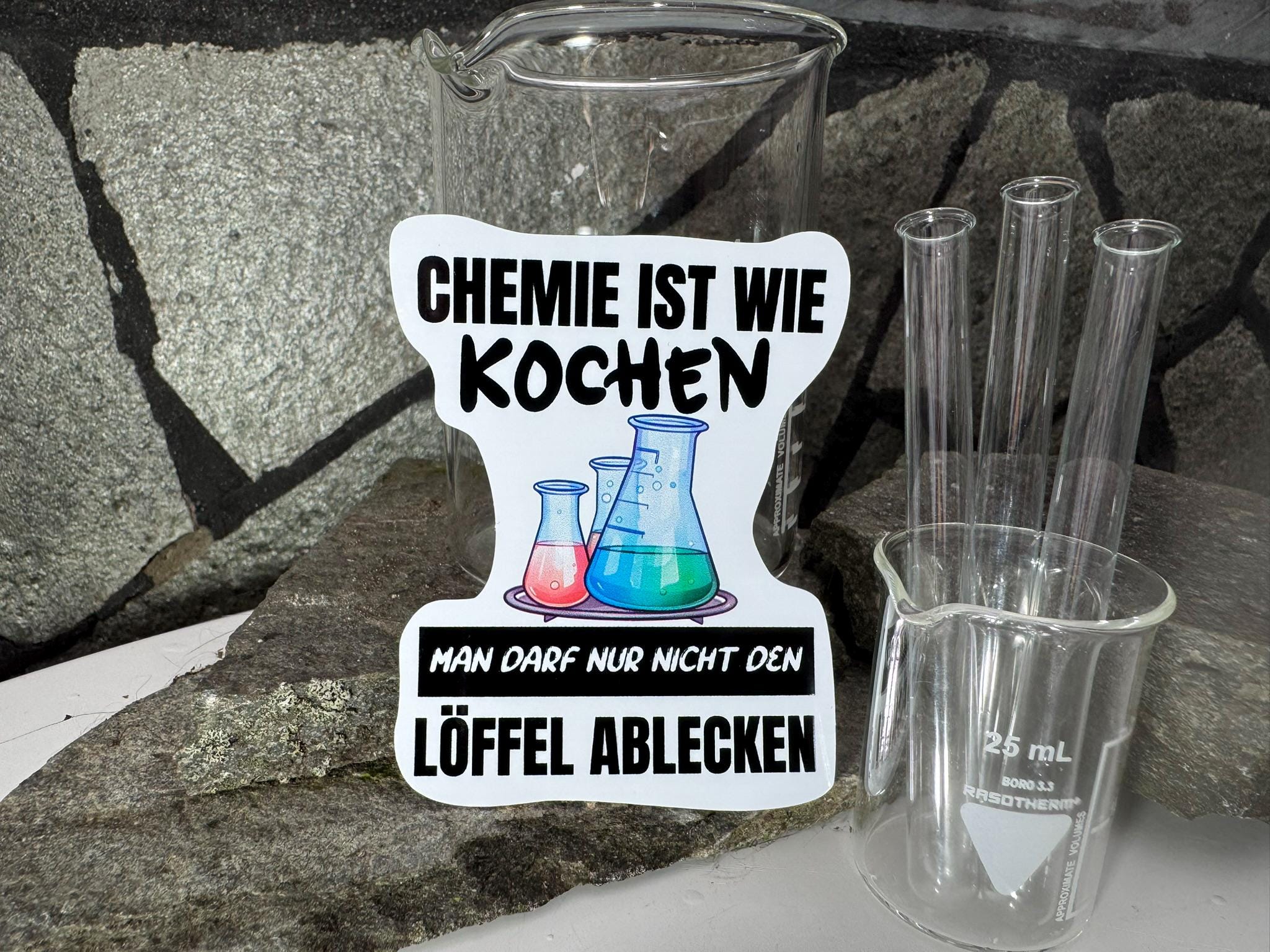 Chemie Aufkleber Wissenschaft Science Lustige Sticker Labor Geschenke Lehrer Fun