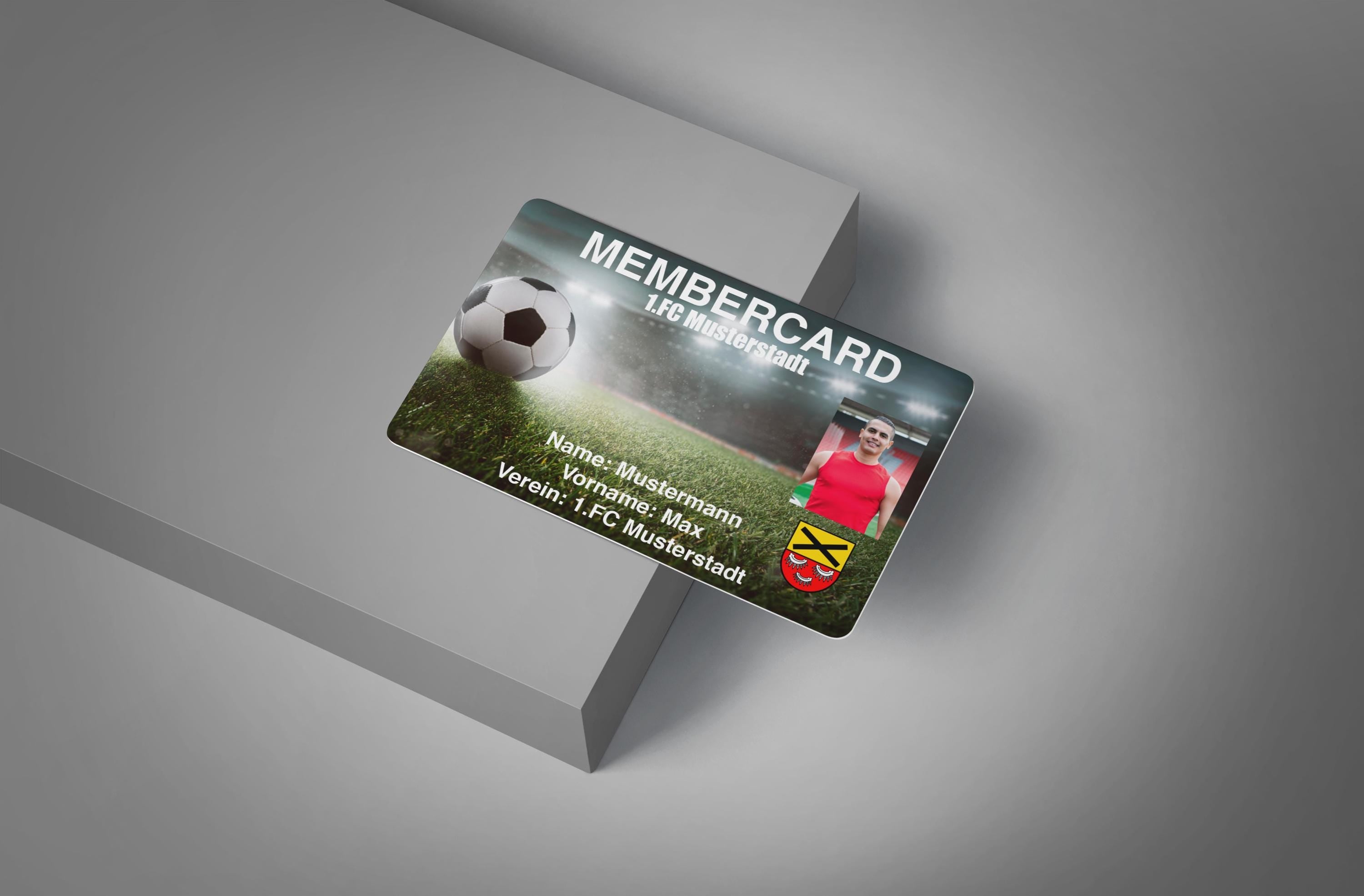Personalisierte Fußball Mitgliedskarte mit Foto – Vereinsausweis Fanclub Karte – Geschenk für Fußballspieler & Fans