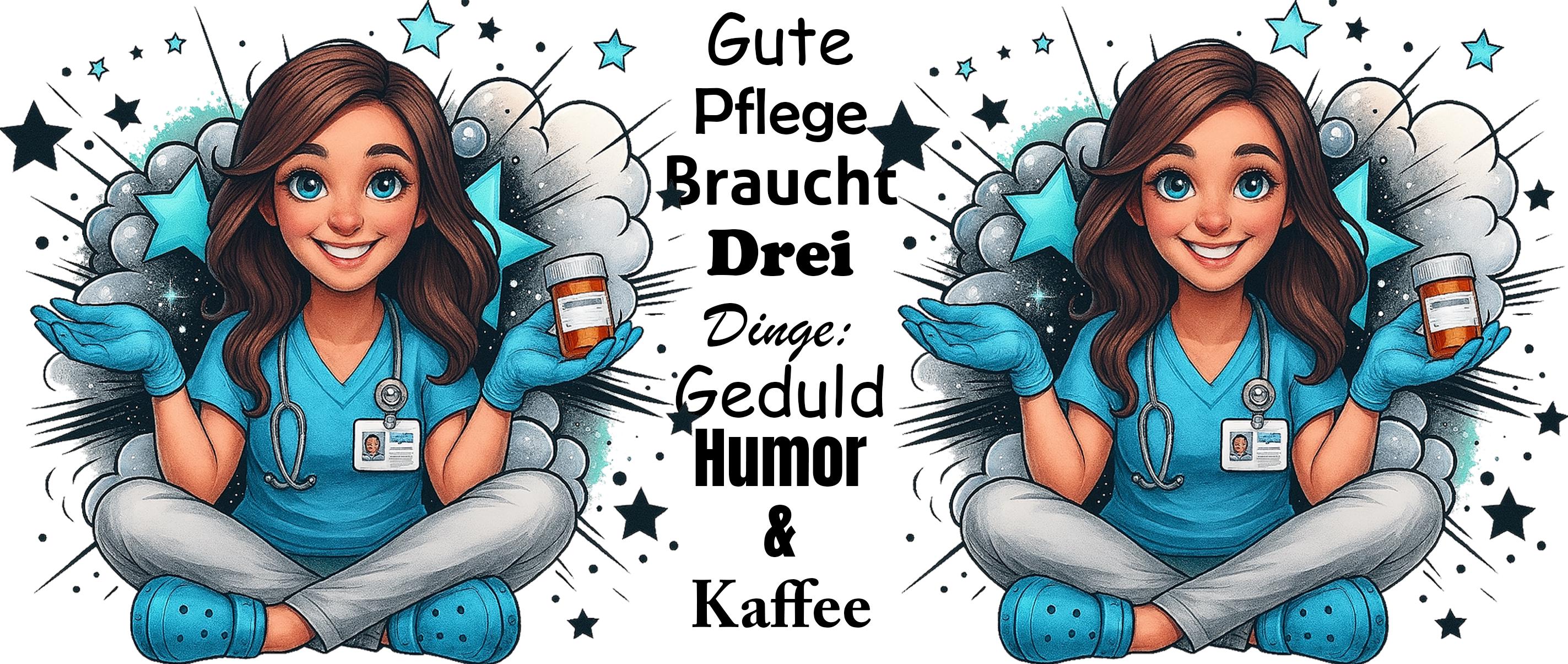 Pflege Tasse mit Spruch – Humorvolles Geschenk für Pflegekräfte – Motiv wählbar: Frau oder Mann – 330ml Keramiktasse