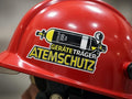 Feuerwehr Atemschutz Aufkleber – Geräteträger Helm Sticker – 300 bar Atemluft – wetterfest & UV-beständig