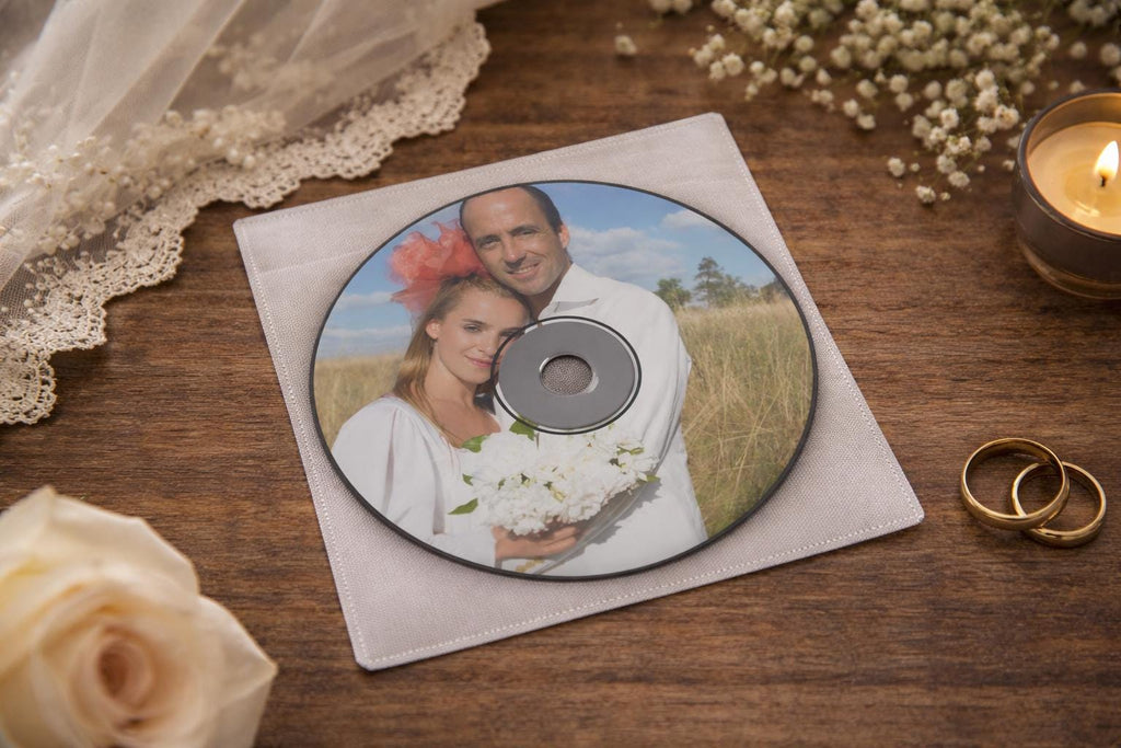 Personalisierte Hochzeits-CD – Mit Wunschfoto & Text – Einzigartige Erinnerung auf Disc bedruckte CD Geburtstag Erinnerung Geschenk Partner